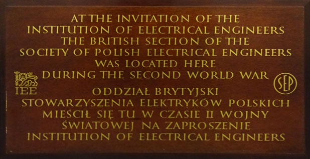 OPC-01-170-IEE-and-Society-of-Polish-Electrical-Engineers-WW2-Commemorative-Board