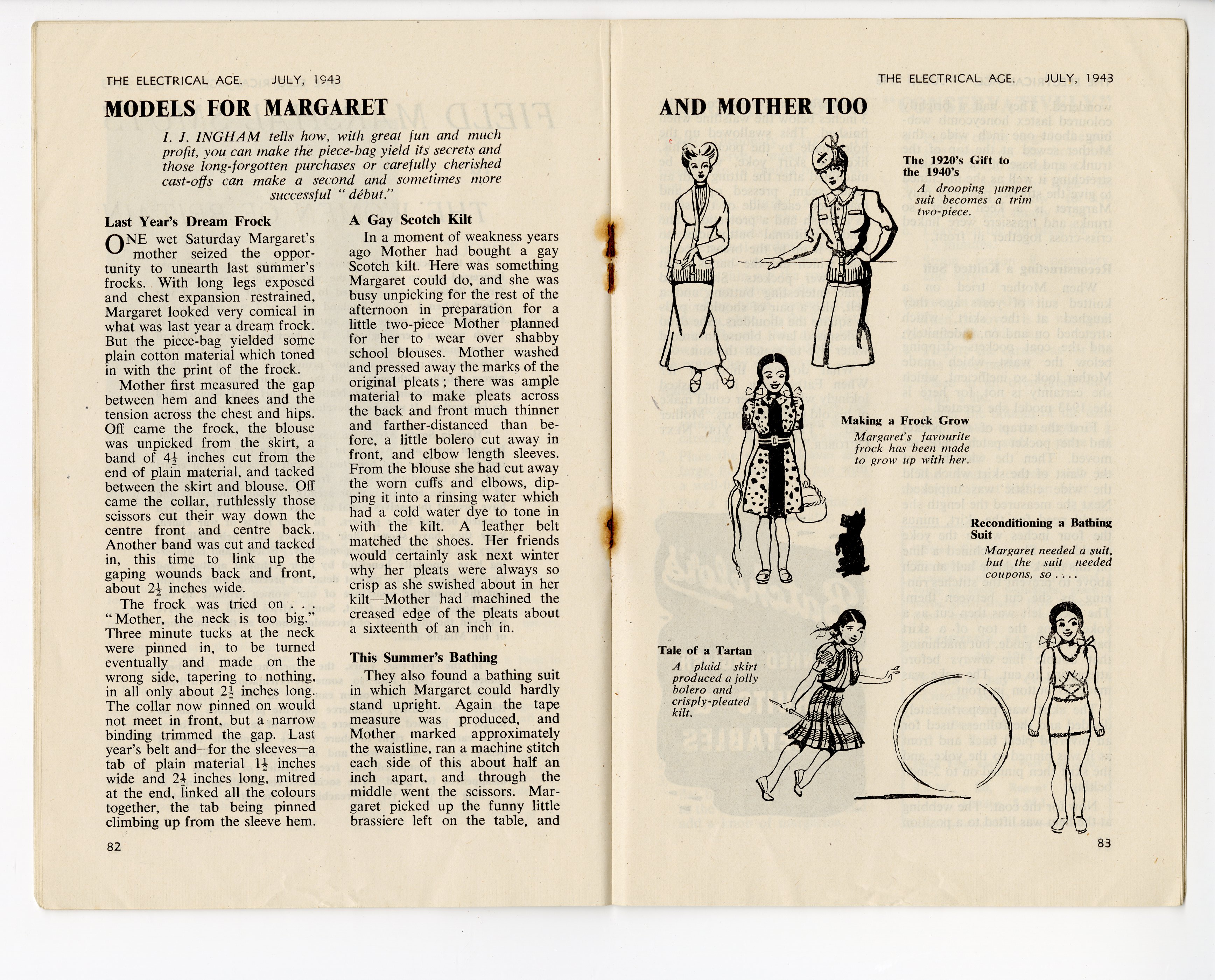 'Model For Margaret and Mother Too' from The Electrical Age July 1943