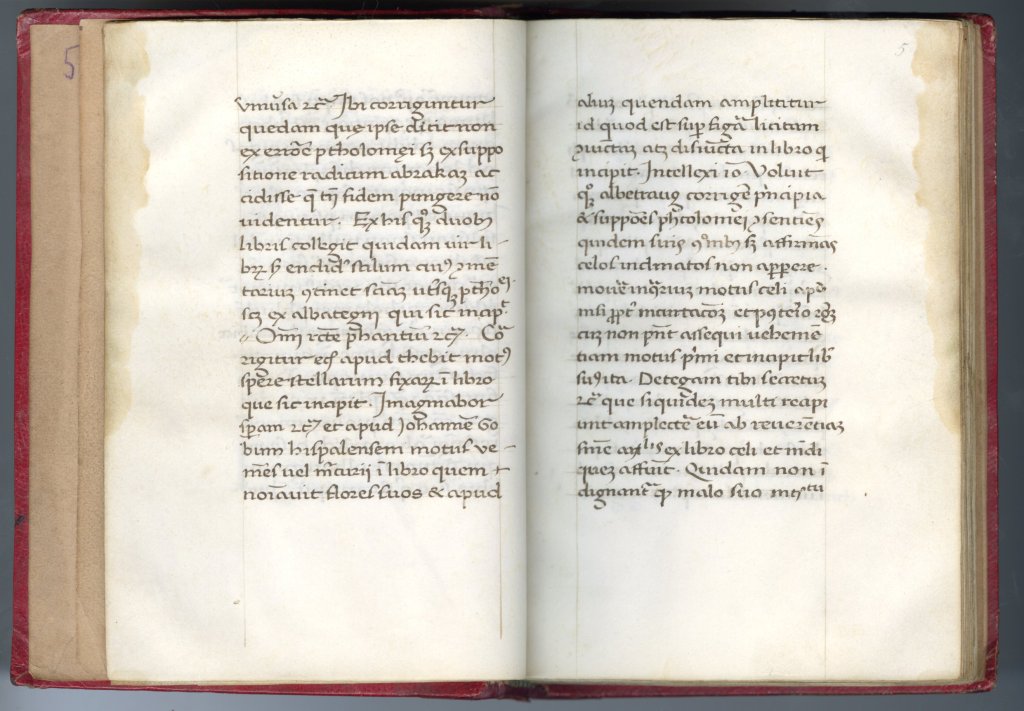 Folio 5 of Albertus Magnus manuscript