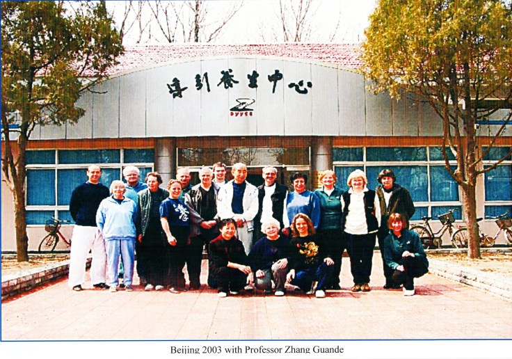 Group of people outside building